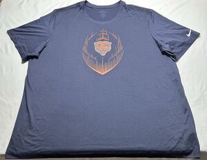 Chicago Bears Nike Navy Shirt Mens 4XLT XXXXL Tall Football NFL Short Sleeve
